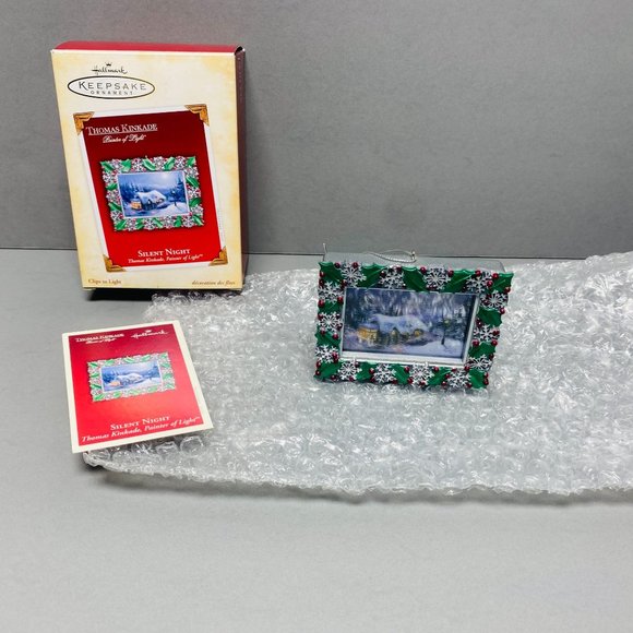 Hallmark 2005 Keepsake Ornament Thomas Kinkade Silent Night Painter of Light - Picture 3 of 13